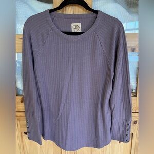 Chaser Lavender Ribbed Long Sleeve Tee